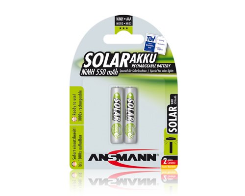 Ansmann 1X2 Maxe Nimh Rechargeable Micro Aaa 550MAH Solar