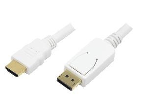 Logilink Cable Displayportm/Hdmim 2M White — image 1