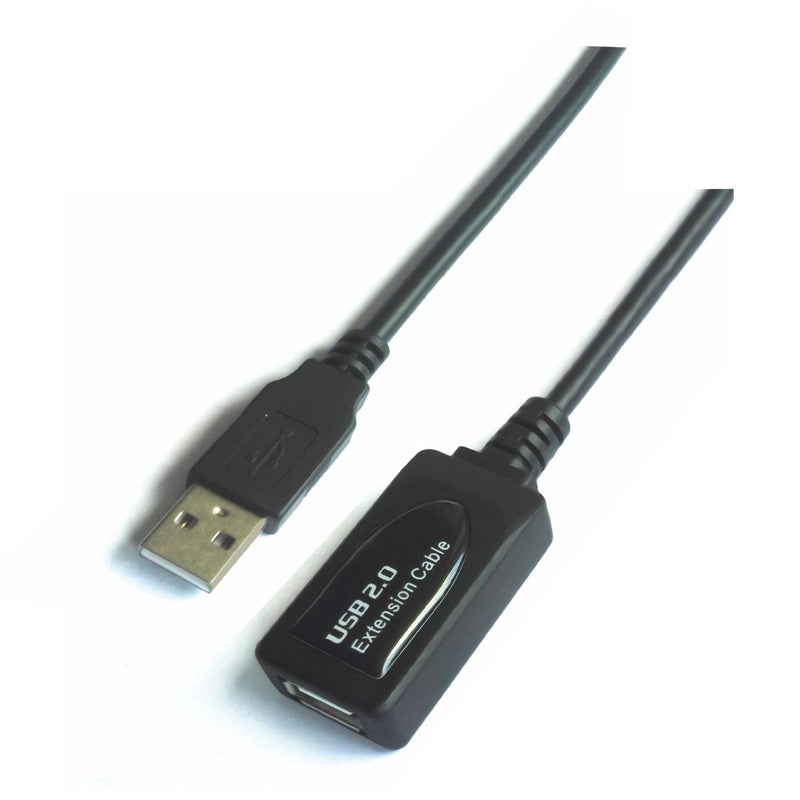 Aisens Cable Extension USB 2.0 With Amplifier - Type a Male a Female - 5M - Black