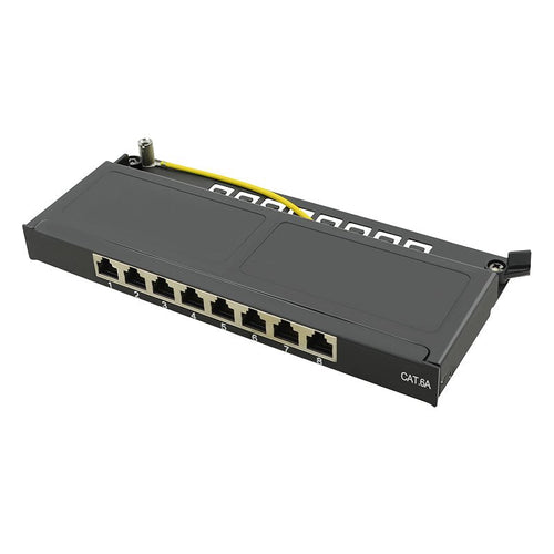 Logilink Patchpannel Desktop 8 Port CAT.6A STP Black 0.5 He — image 1