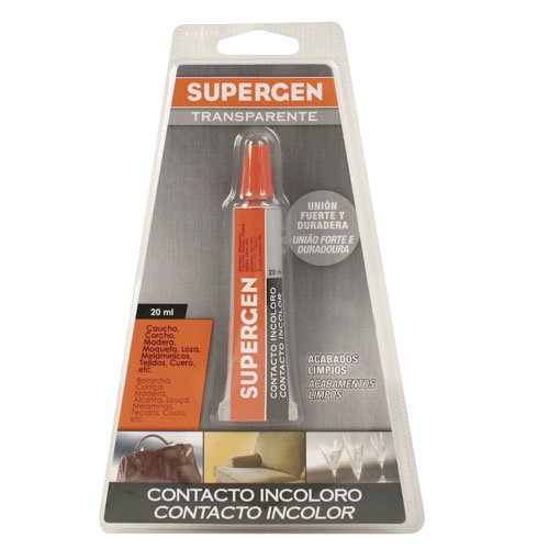 Supergen Glue Contact Resistant Incoloro Tubo 20ML Mancheta