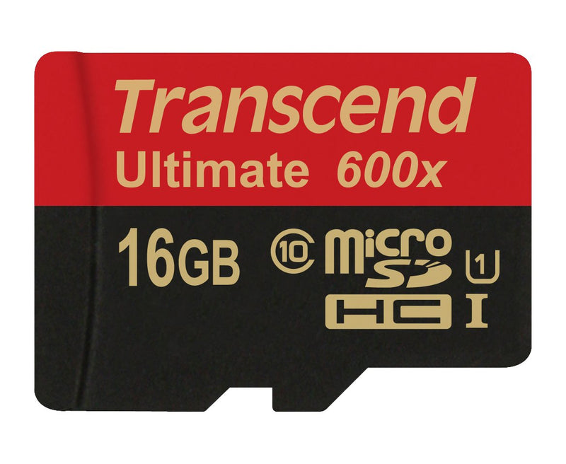 Transcend microSD 16GB SD Uhs-i Clase 10 600X Sdhc