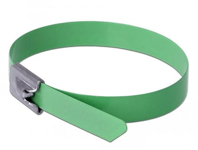 Delock Cable Ties Steel Inoxidable L 300 X B 7,9MM Green 10 Pieces — image 1