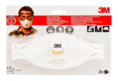 3M Aura Comfort Cool Flow Pack 2 Mascarillas Particulas FFP2 - Desechable - With Valve - Niveles Medios