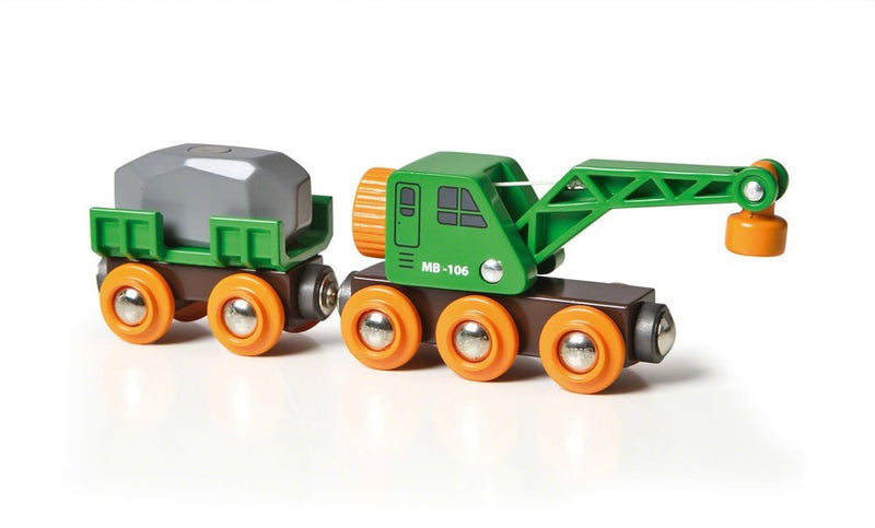 Brio Camión Grúa World Green With Remolque, Vehículo Toy Green/Yellow 33698