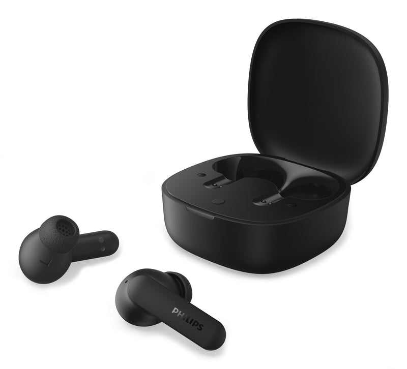 Philips Headphones Bluetooth TAT2100BK With Case Charging Battery Life 8H Black