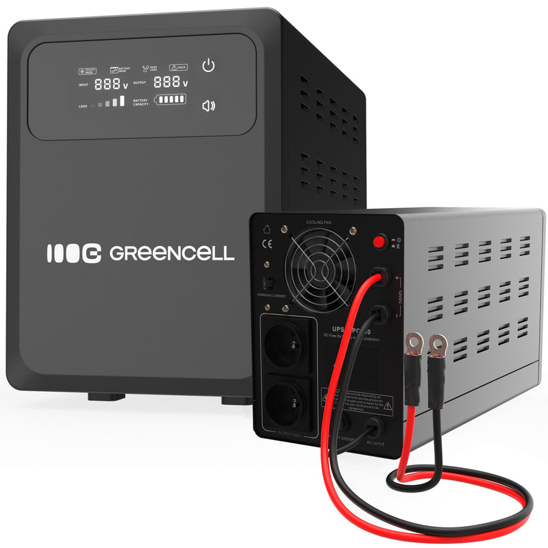 Green Cell UPSLPPC500 UPS Avr UPS 800VA 500W Powercore 12 Vdc With Screen LCD