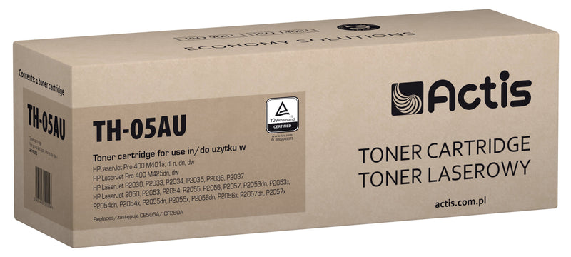 Actis TH-05AU Toner Universal Printers HP, Spare Part HP 05A CE505A, CF280A Standard 2800 Páginas Black