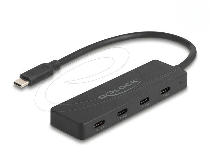 USB 10Gbps USB Type-c™ Hub With 4 X USB Type-c™ Connector Female Black