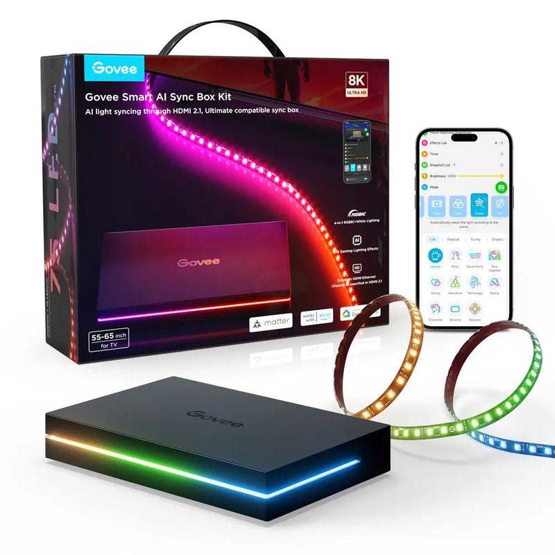 Govee Ki Synchronisierungsbox Kit 2 (para Fernseher With 55-65) H8604C12