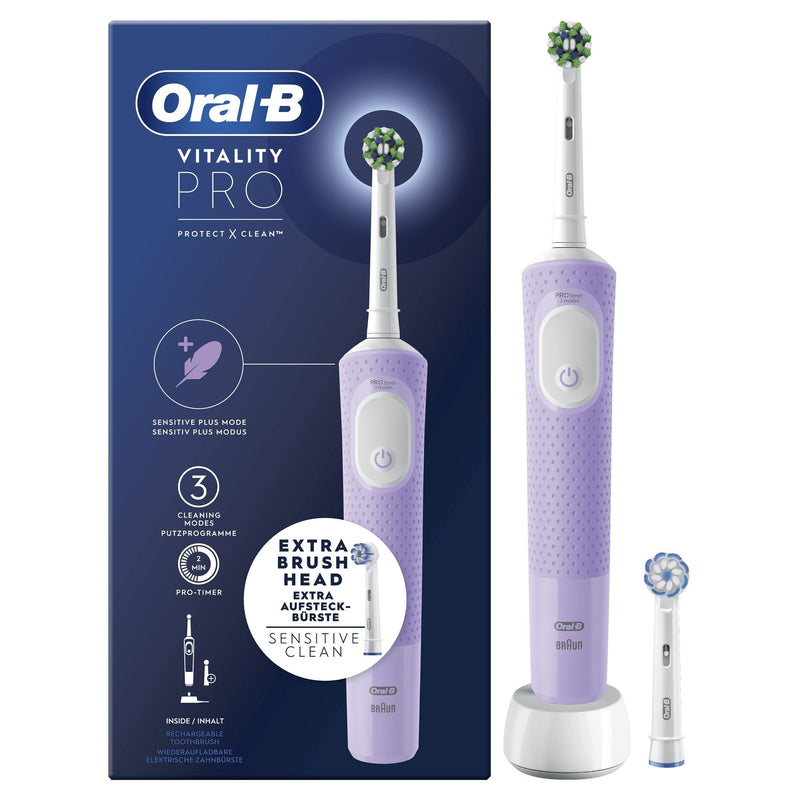 Braun Oral-b Vitality Pro Purple Brush Teeth Eléctrico Rechargeable