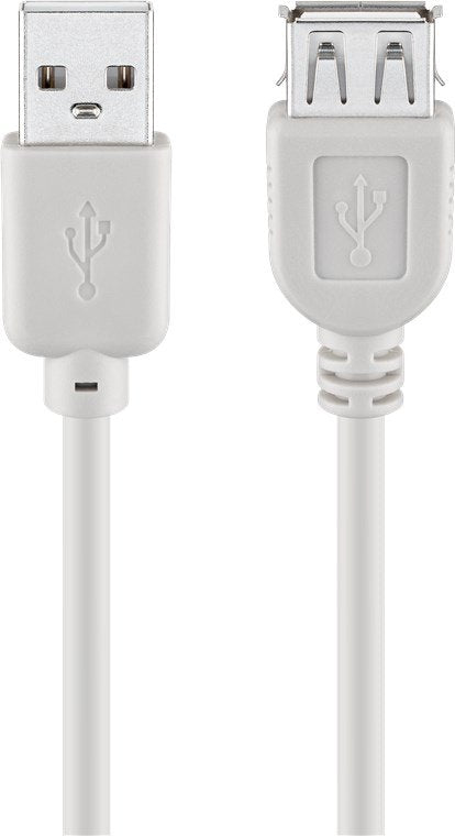 USB Cable 2.0 Alargo Male a Female 1 8M Grey