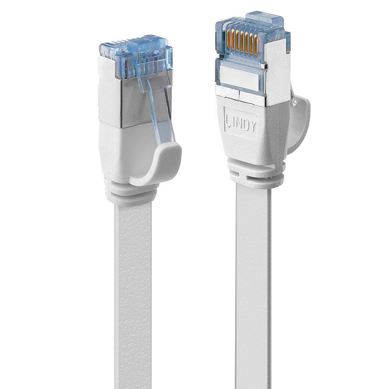 Lindy 47545 Network Cable White 10M CAT.6A U/FTP [STP] (Lindy U/FTP Flat Patchcord CAT.6A. Cu. White. 10M)