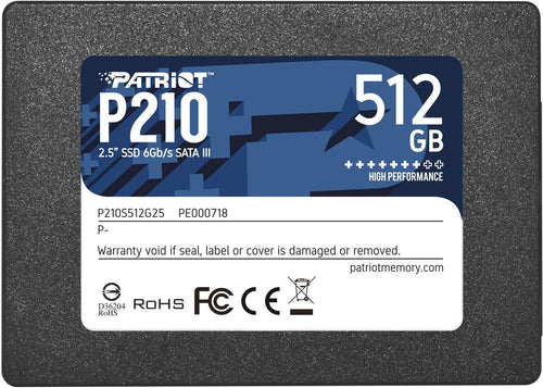 Patriot Drive SSD P210 512GB SATA 3 Internal Solid State Drive 2.5INCH — image 1