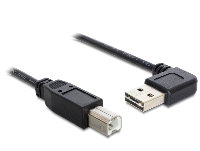Delock 85167 Cable Easy-USB 2.0 Tipo-a Male Sesgado Hacia Izquierda And Hacia Derecha USB 2.0 Tipo-b Male 0,5M