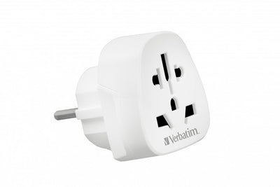 Verbatim World To Europe Travel Adapter Plug White WTEU-02 49549 — image 1