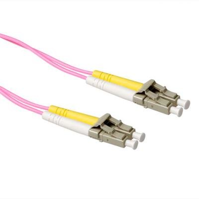 4 Meter Lszh Multimode 50 125 OM4 Fiber Patch Cable Duplex With Lc Connectors