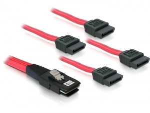 Delock Cable Mini Sas SFF-8087 4 X SATA 7 Pin 1M