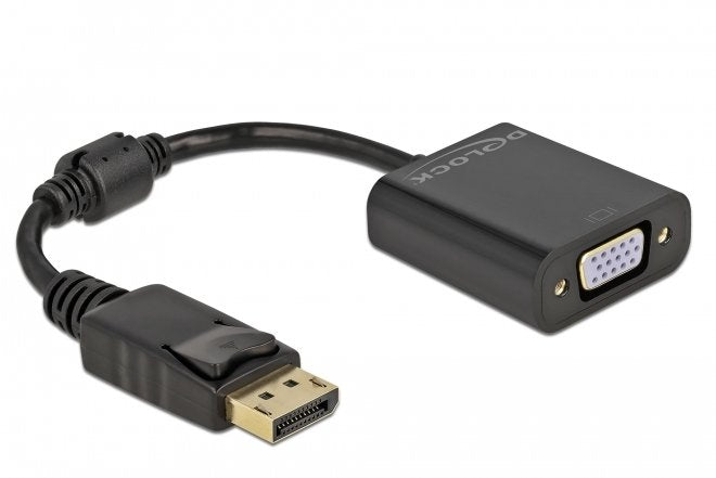 Delock Adapter DisplayPort 1.2 Male a VGA Female Passiv Black