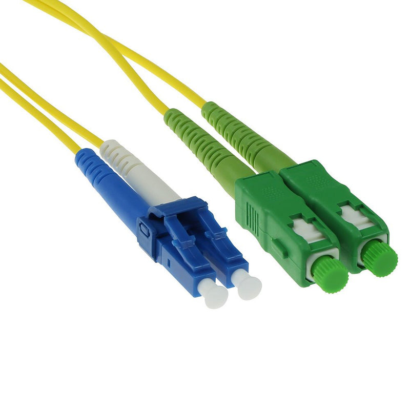3 Meter Lszh Singlemode 9 125 OS2 Fiber Patch Cable Duplex With Sc Apc And Lc Upc Connectors