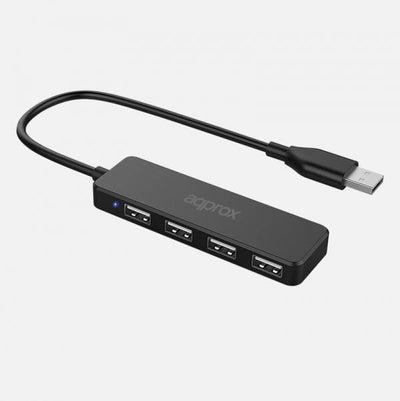 Approx Hub 4 Ports USB 2.0 Black 4XUSB2.0/ USB-A — image 1