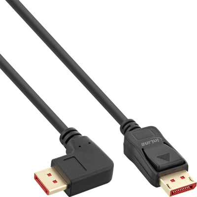 Inline Cable DisplayPort 1.4, 8K4K, Ángulo Recto, Black/Gold 2M — image 1