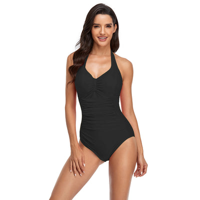 Women's Solid Color One-Piece Swimsuit