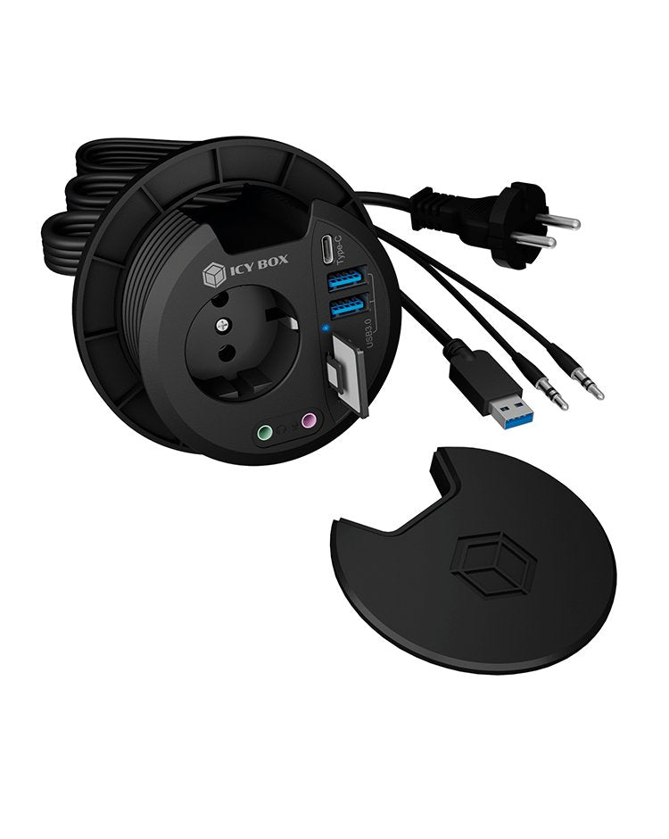 Icy Box Hub Icybox Multipuerto 2x USB 3.0 Tipo-a IB-HUB1430-CR