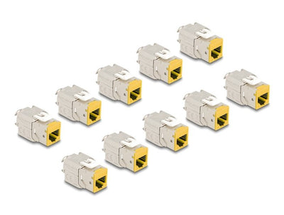 Delock Keystone Modulo RJ45 Female a Lsa CAT.6A Yellow Set 10 Pieces — image 1