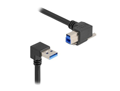 Delock 80481 USB Cable 5Gbps USB Tipo-a Male 90° Inclinado Hacia Abajo a USB Tipo-b Male With Screw 90° Ángulo — image 1