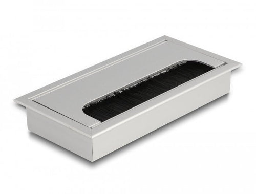 Delock Pasacables Assembly Empotrado Desk With Brush 160 X 80 X 28MM Silver — image 1