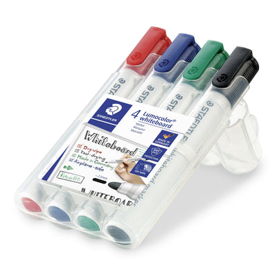Staedtler Marker Whiteboard White Lumocolor Punta Redonda Colours Surtidos Case 4U- — image 1