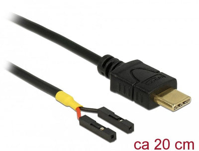 Delock USB Cable Type-c ™ Male 2 X Head Plug Female Power Separada 20CM — image 1