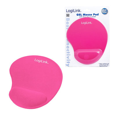 Logilink Mouse Pad Gel With Wrist Rest Pink — image 1