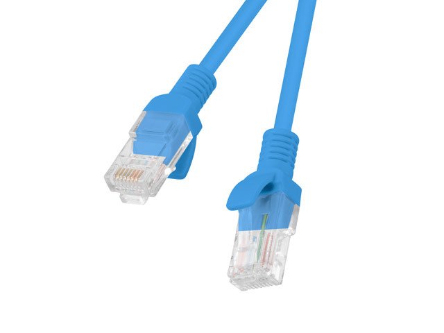 Lanberg Pack 10 Units PCU5-20CC-0050-B Network Cable RJ45 CAT.5E UTP 0.5M Blue