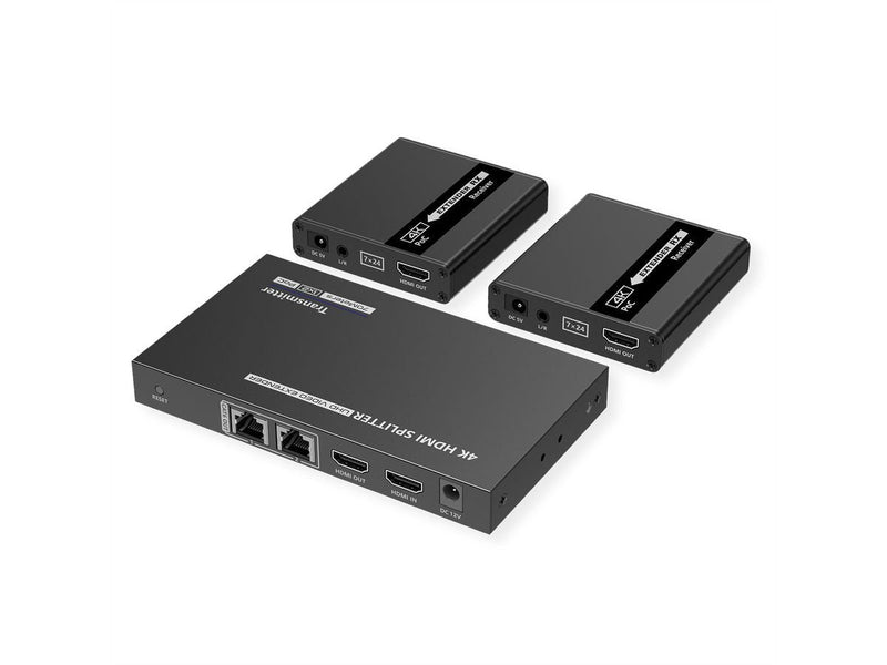 Value HDMI Splitter 3VÍAS, With Alargador (2X) Ber Tp, Up To 40M
