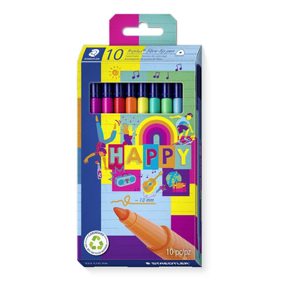 Staedtler Triplus Colour 323 Pack 10 Markers Punta Fina - Trazo 1MM Aprox - Ink Base Water - Colours Surtidos — image 1