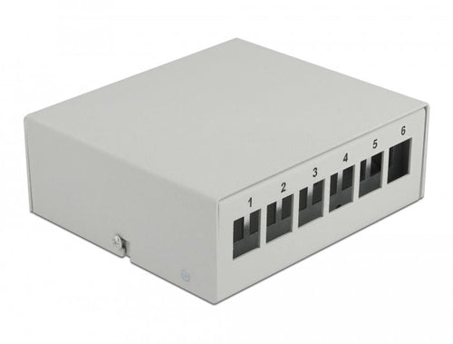Delock Keystone Patchpanel 6 Port Grey — image 1