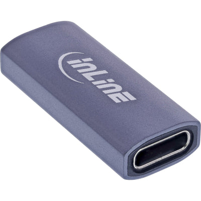Inline® USB4 Adapter, USB-C Female/Female, Aluminium, Grey — image 1