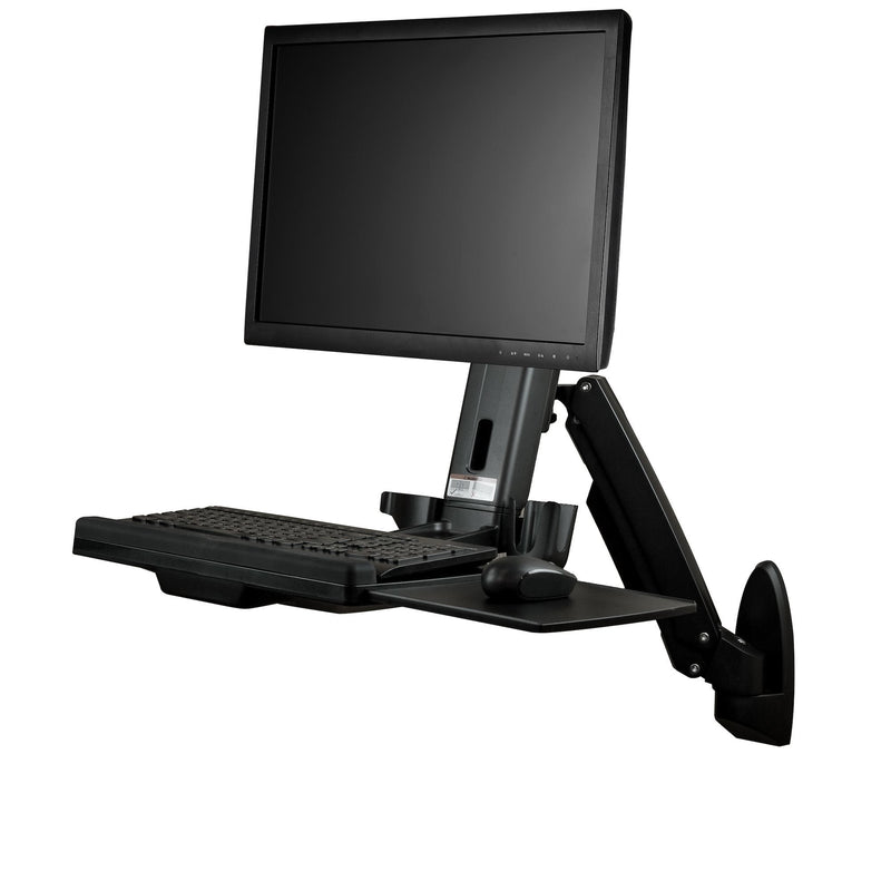StarTech.com Estación Trabajo Pie Y Sentado Assembly Pared - Monitor Hasta 24 Pulgadas - Escritorio Ergo