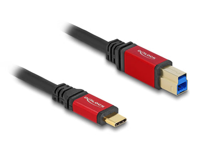 Delock 80614 USB Cable 5Gbps USB Type-c™ Male a USB Tipo-b Male 3M Red Metal — image 1