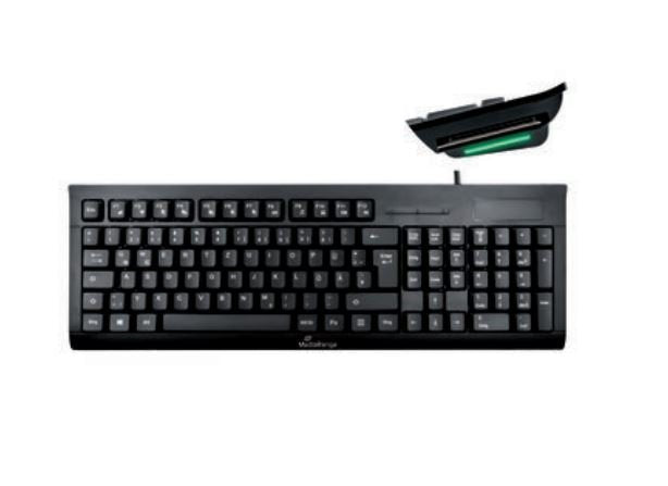 Mediarange Keyboard USB 2.0 With Chip-karten Terminal Black