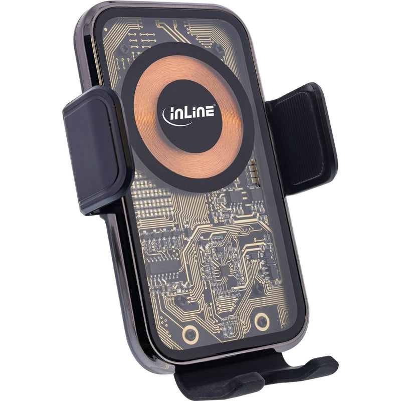 Inline® Car Smartphone Holder, One Touch Qi 2, Universal Wireless Charger