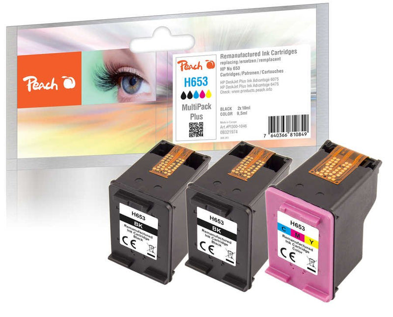 Peach Cartridge HP 653 Multipack Plus Remanufactured