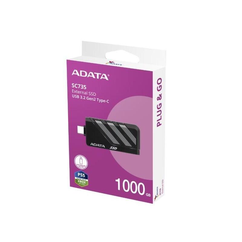 ADATA SSD External SC735 1TB U3.2C 1000/1000MB/S Grey