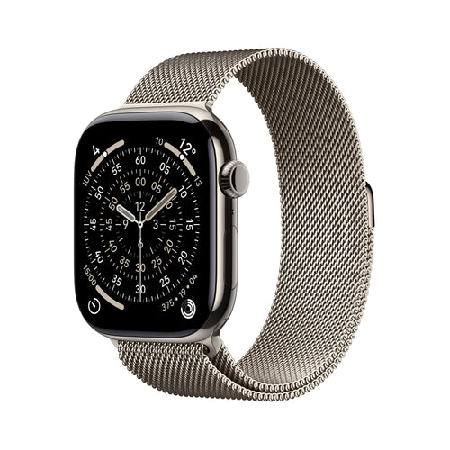 Apple Watch Series 11 GPS + Cellular 46MM Natural Titanium Case With Natural Milanese Loop - S/M — image 1