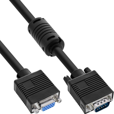 Inline Cable Extensión S-VGA 15HD Male a Female Black 0.5M — image 1