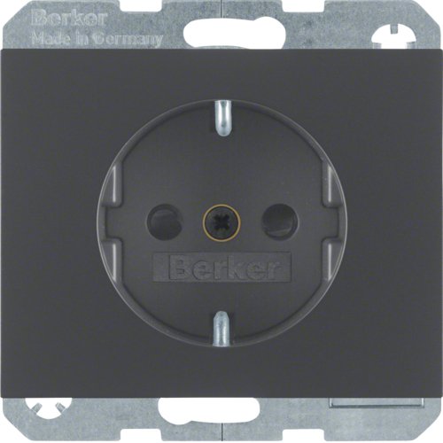 Berker 47357006 Schuko-toma Power K.1 Antracita Matte Lackiert