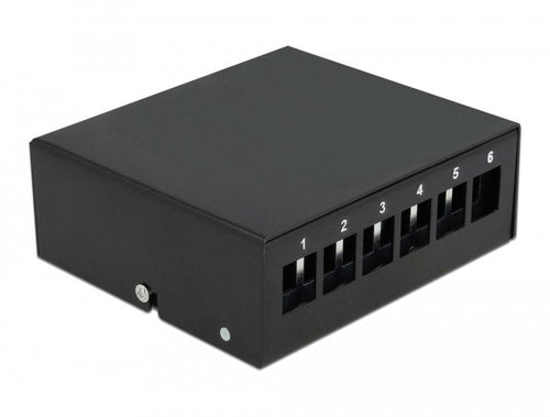 Delock Keystone Patchpanel 6 Port Black — image 1