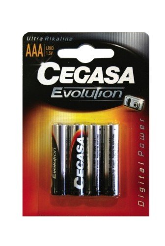 Cegasa Ultra Alcaline Pack 4 Batteries LR03 Aaa - High Tecnologia - Mas Capacity Power And Performance